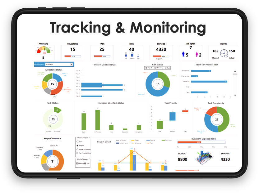 Advanced Project Plan & Portfolio Excel Template