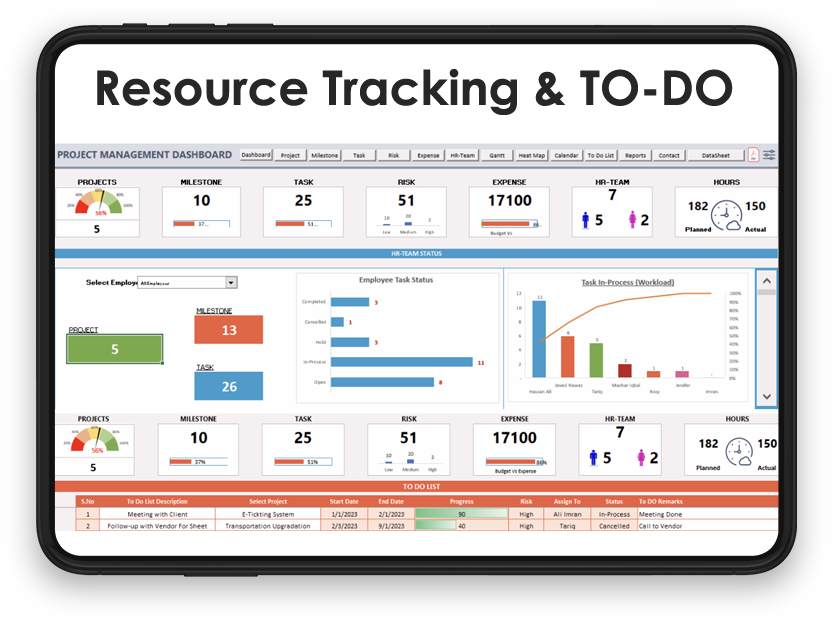 Advanced Project Plan & Portfolio Excel Template