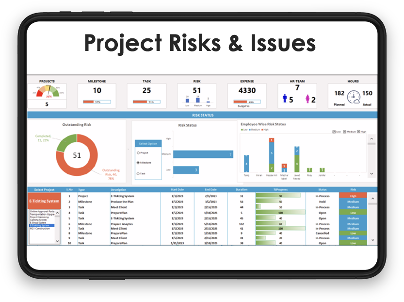 Advanced Project Plan & Portfolio Excel Template
