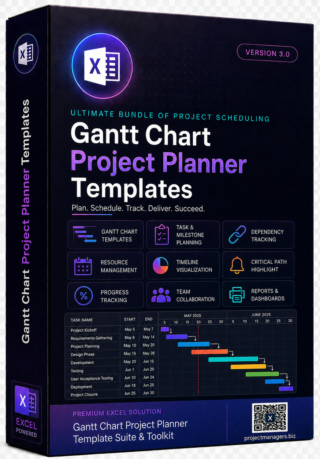 Gantt Chart Project Planner Templates