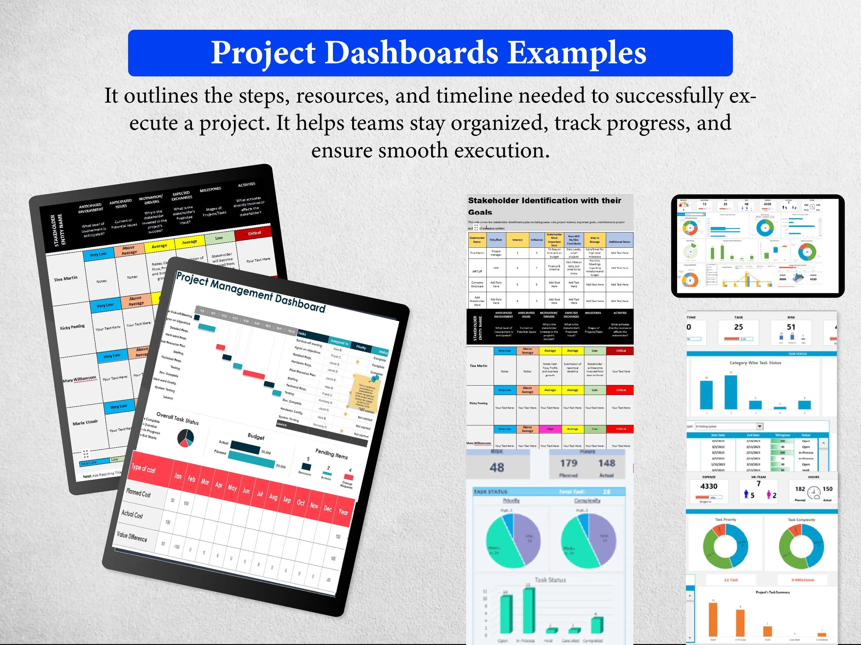 30+ Project Portfolio Dashboard Templates