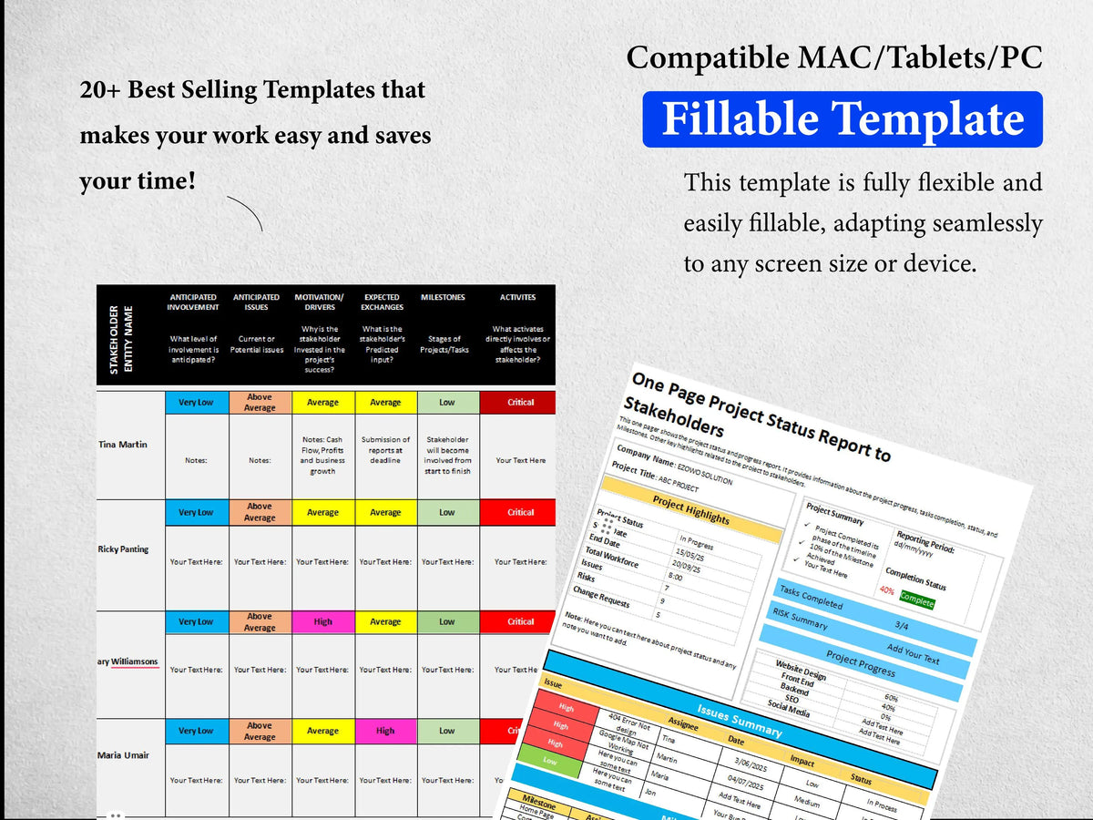 8+ RACI Matrix Templates Bundle