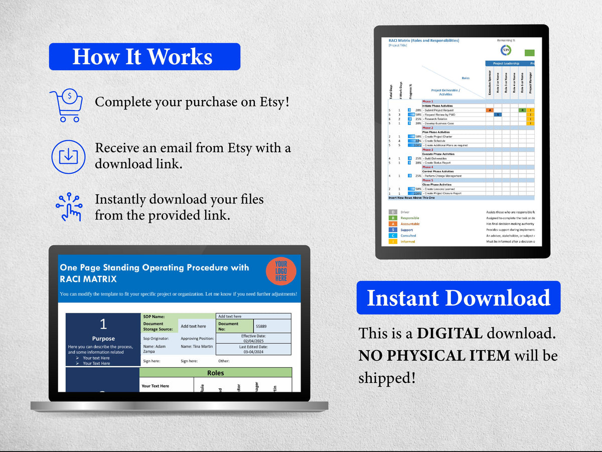8+ RACI Matrix Templates Bundle
