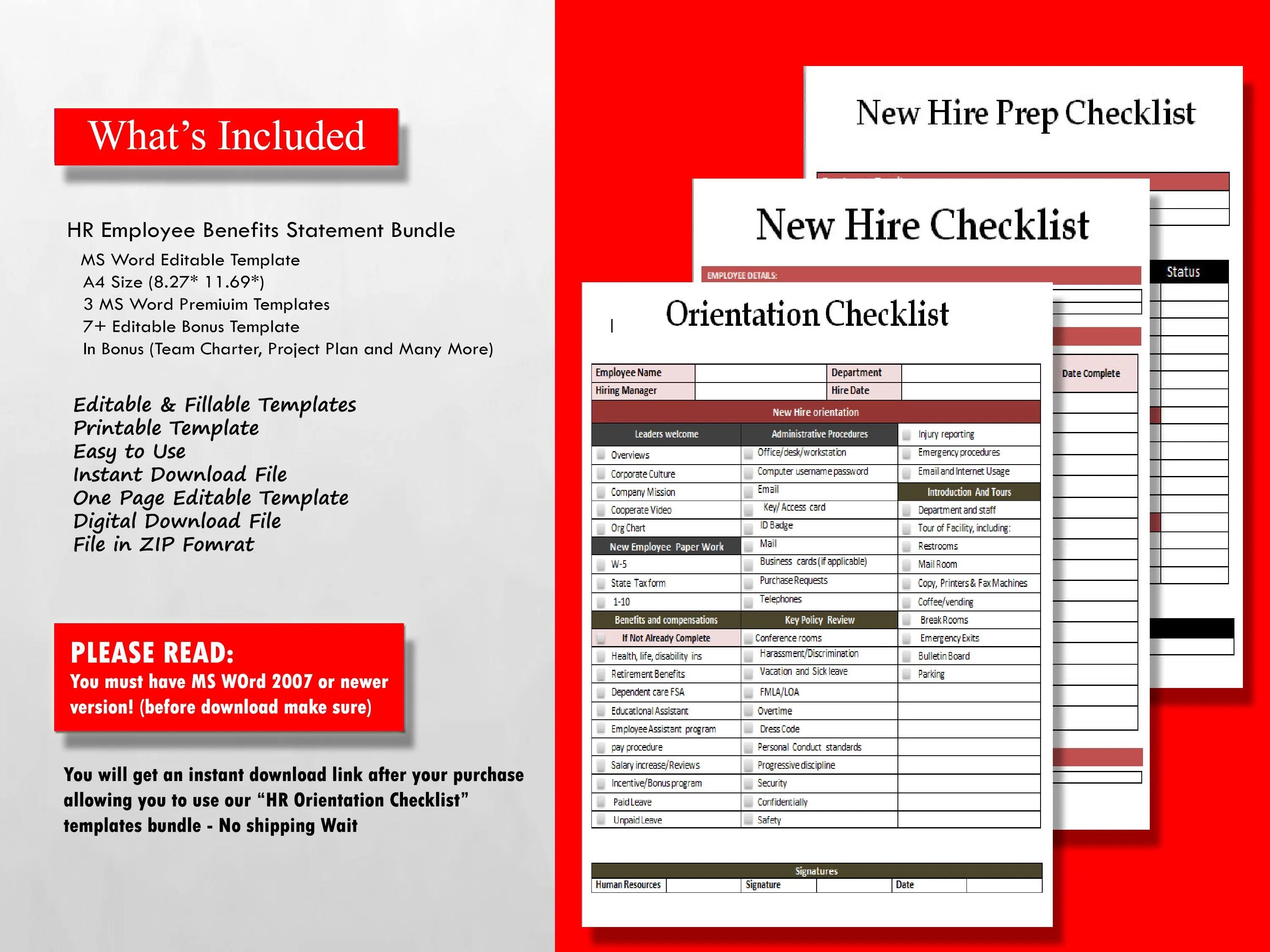 3+ HR Employee Benefit Templates