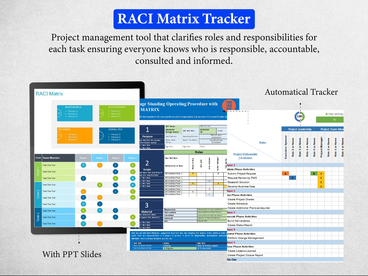 8+ RACI Matrix Templates Bundle