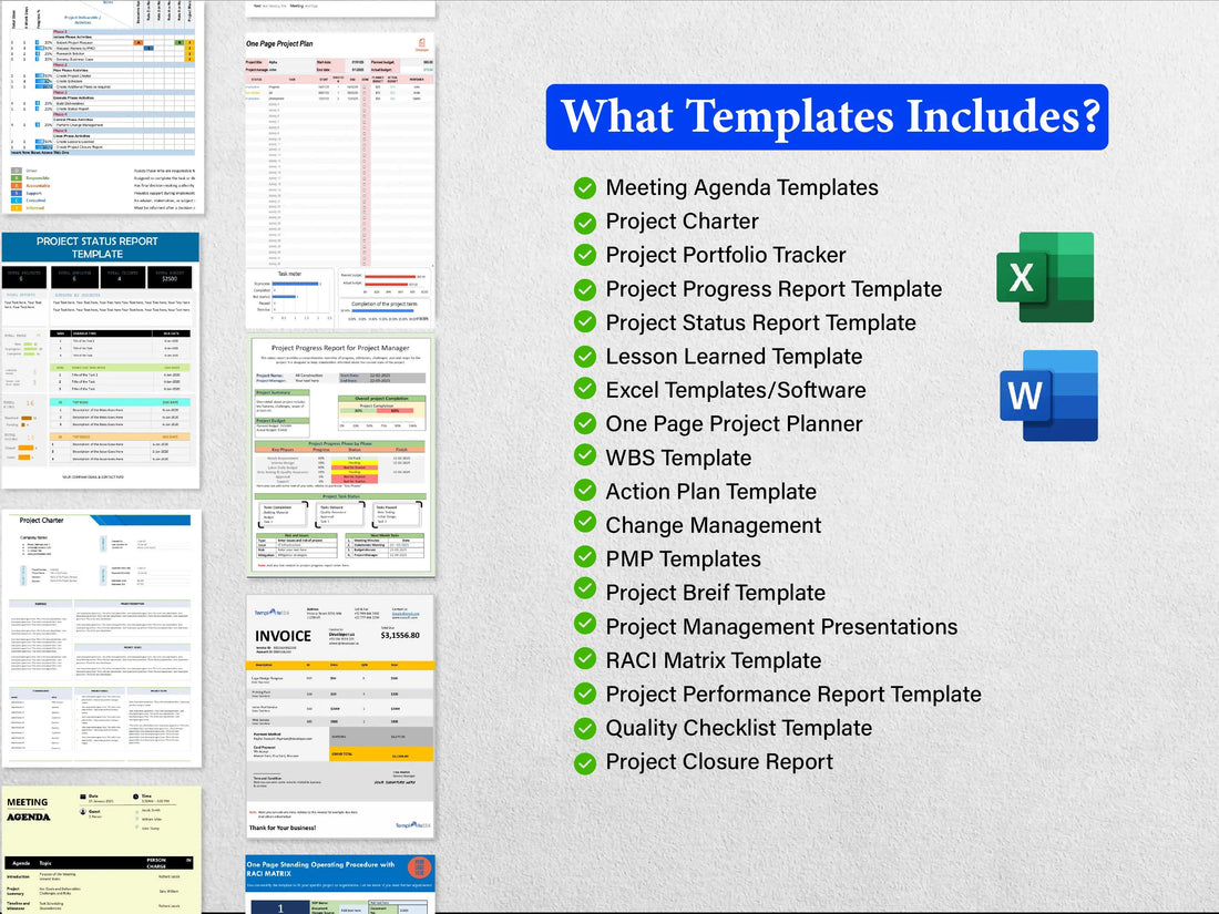250+Premiuim Project Management Templates