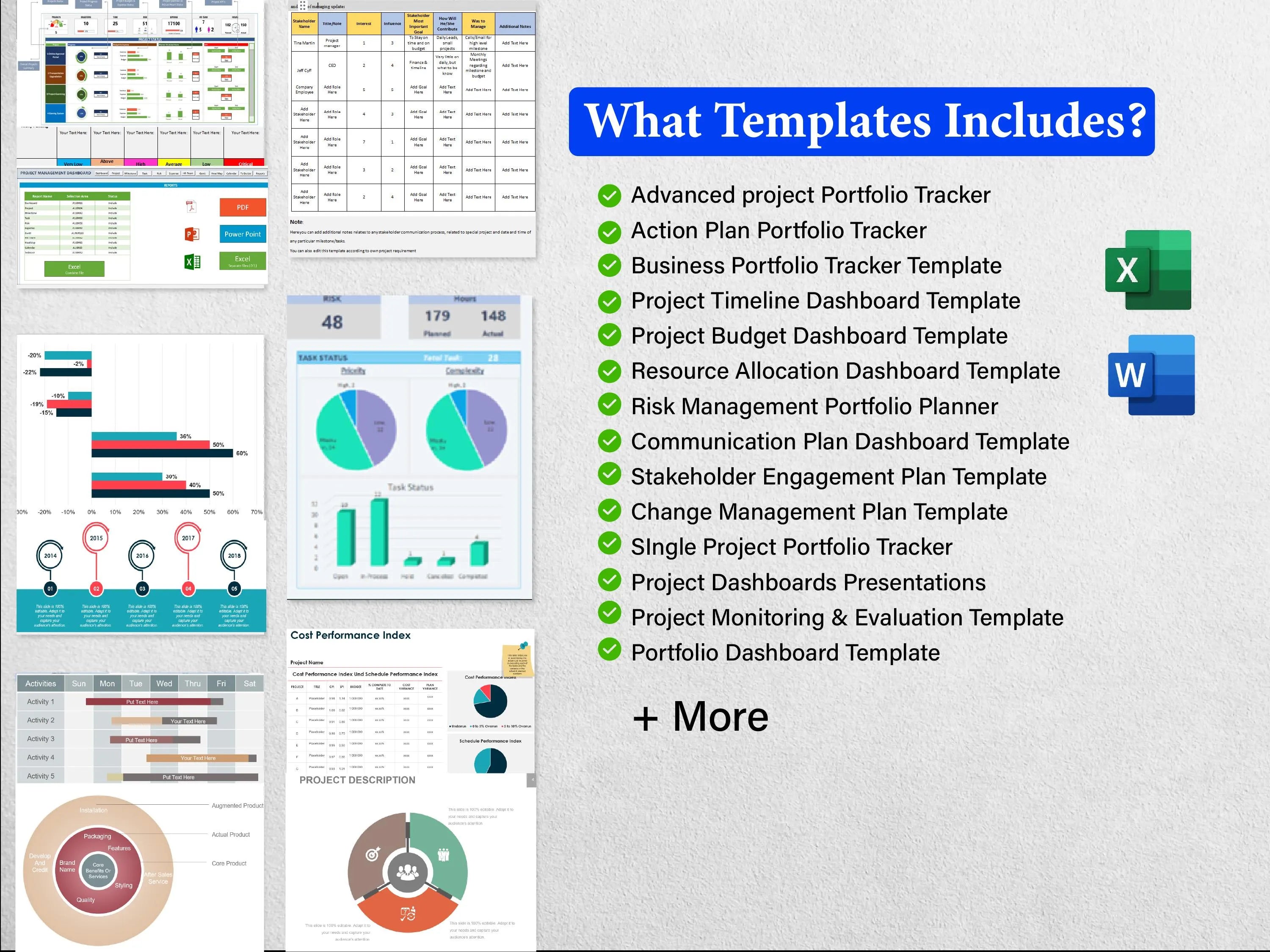 30+ Project Portfolio Dashboard Templates