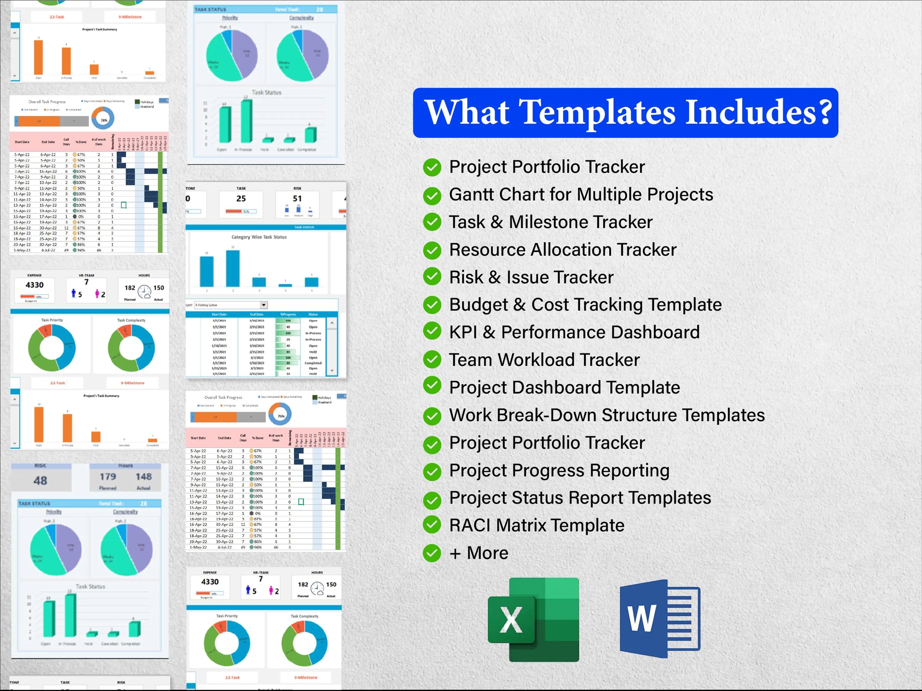50+ Multiple Project Management Tracking Templates