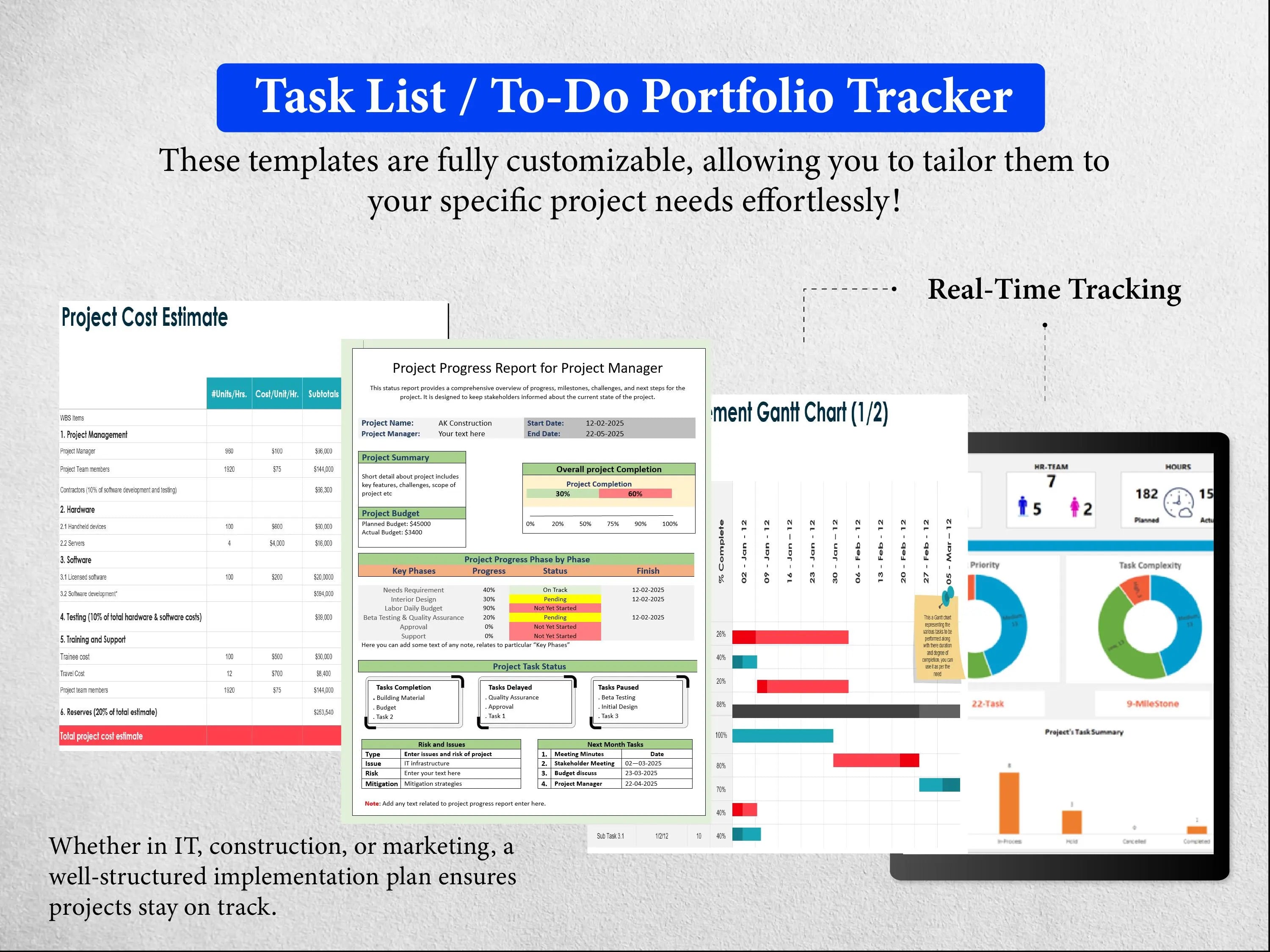 30+ Project Portfolio Dashboard Templates