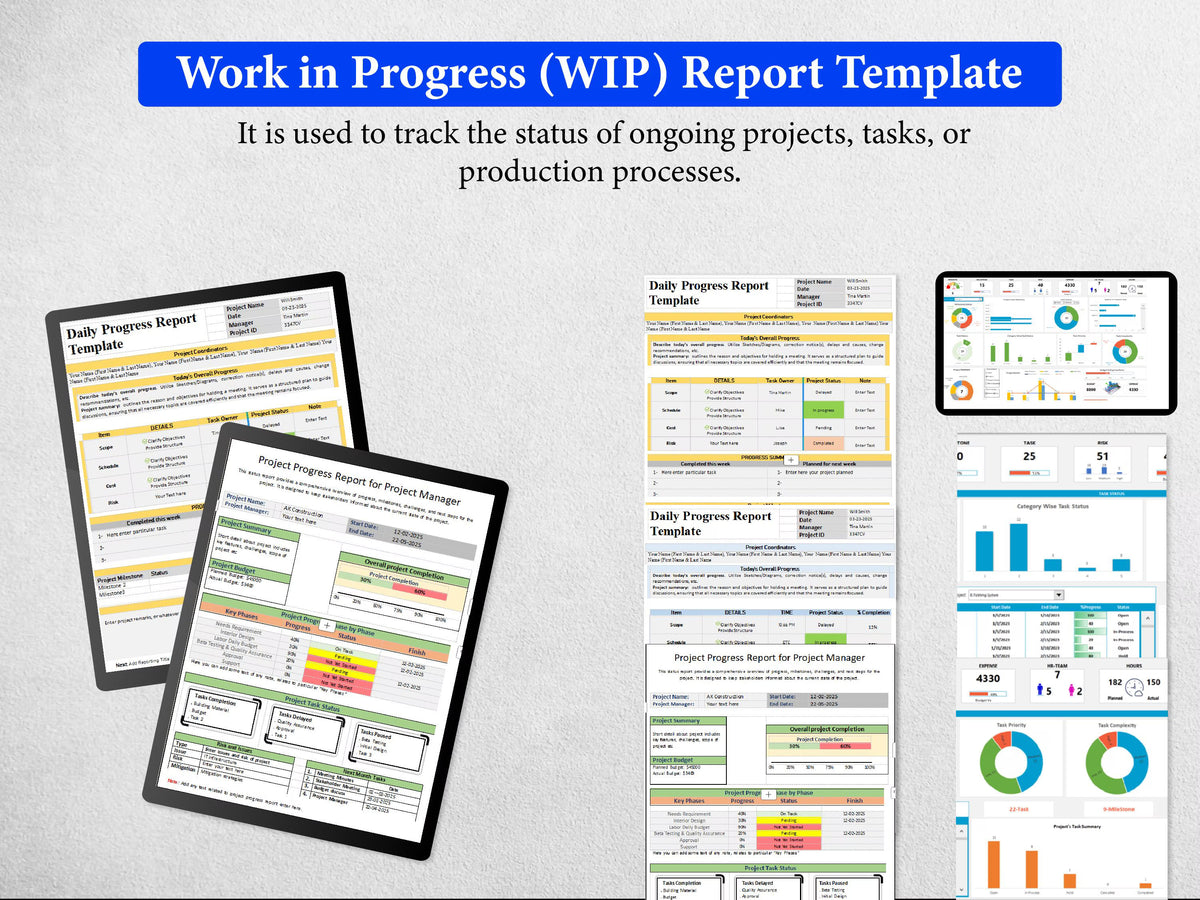 250+ Work in Progress Report Templates