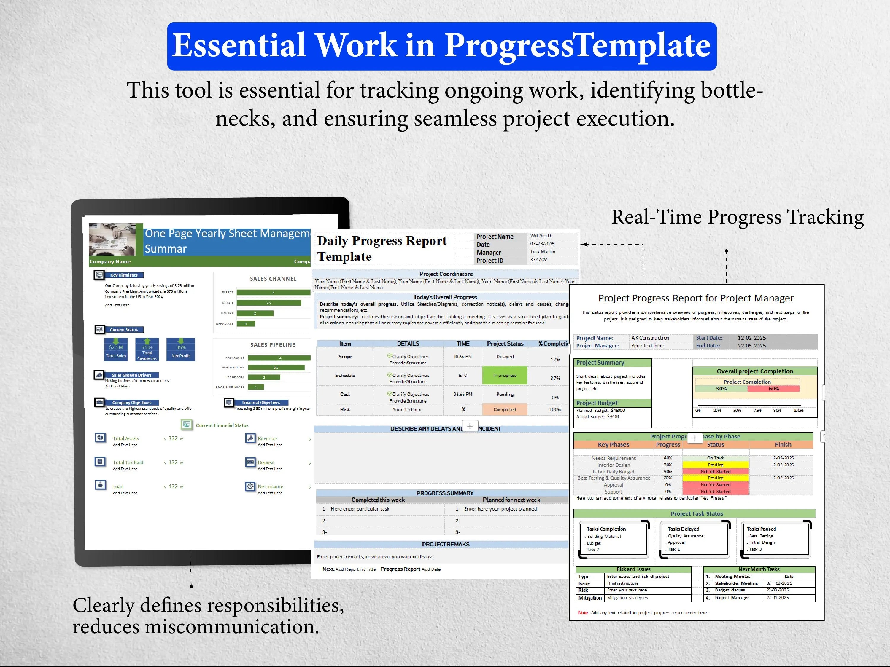 250+ Work in Progress Report Templates