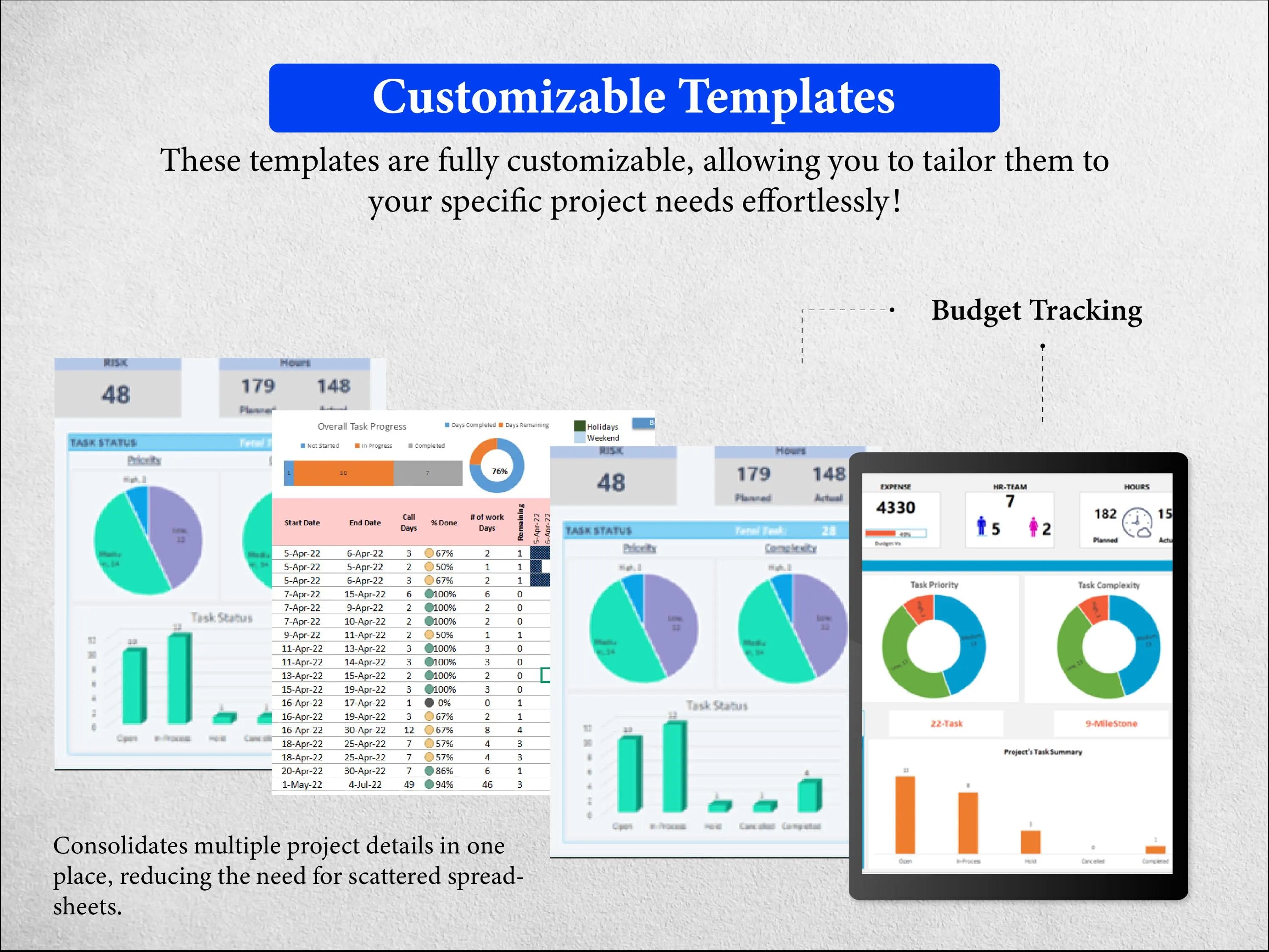 50+ Multiple Project Management Tracking Templates