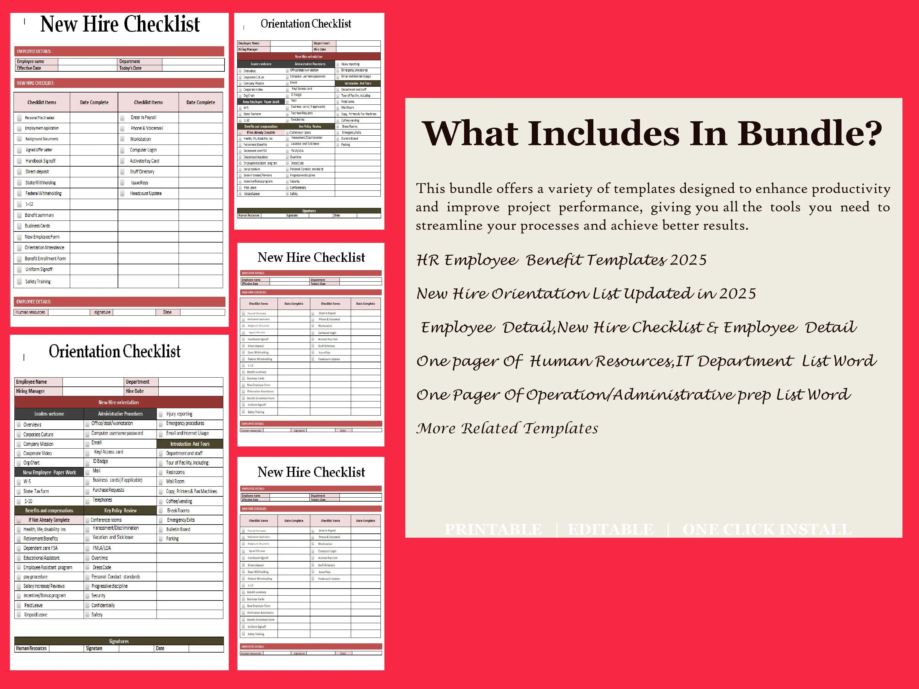 3+ HR Employee Benefit Templates