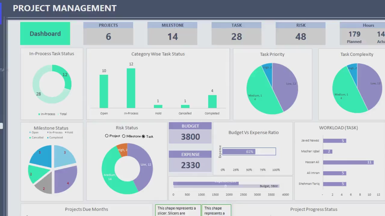 30+ Project Portfolio Dashboard Templates