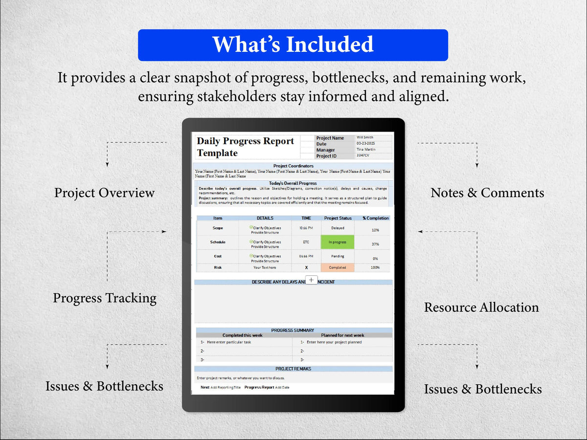 250+ Work in Progress Report Templates
