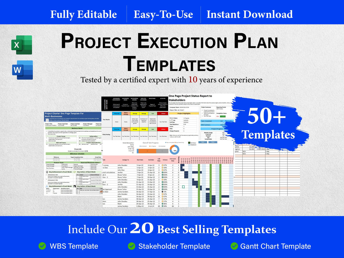 50+ Project Execution Plan Templates