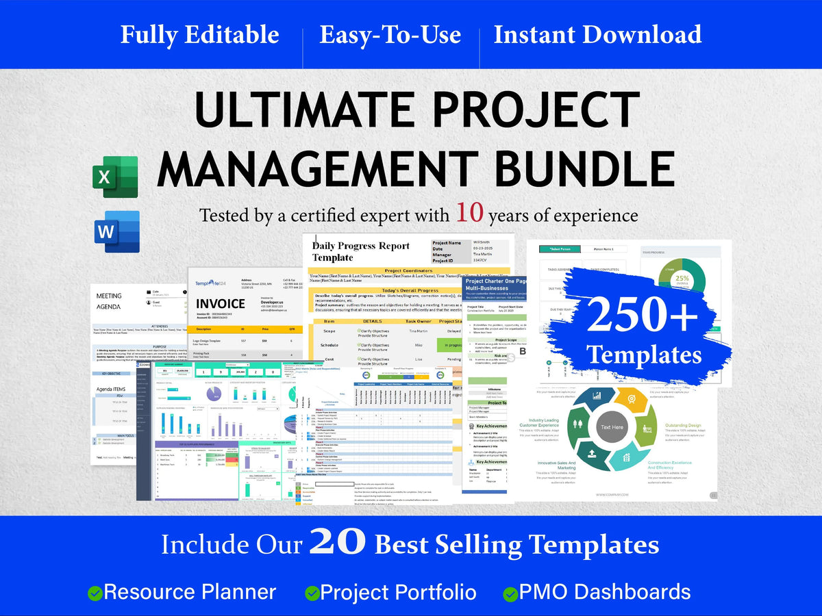 250+ Ultimate Project Management Bundle