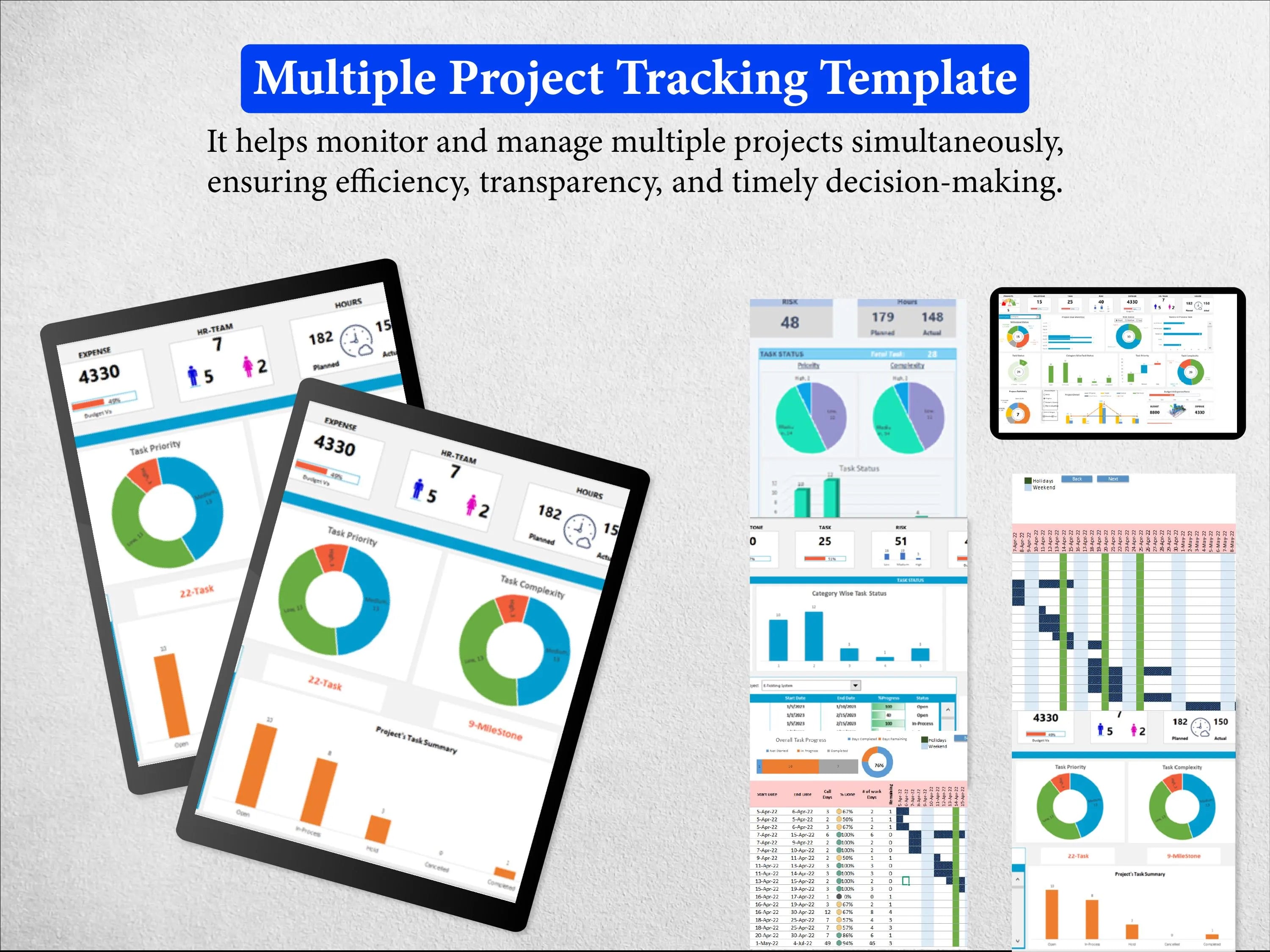 50+ Multiple Project Management Tracking Templates